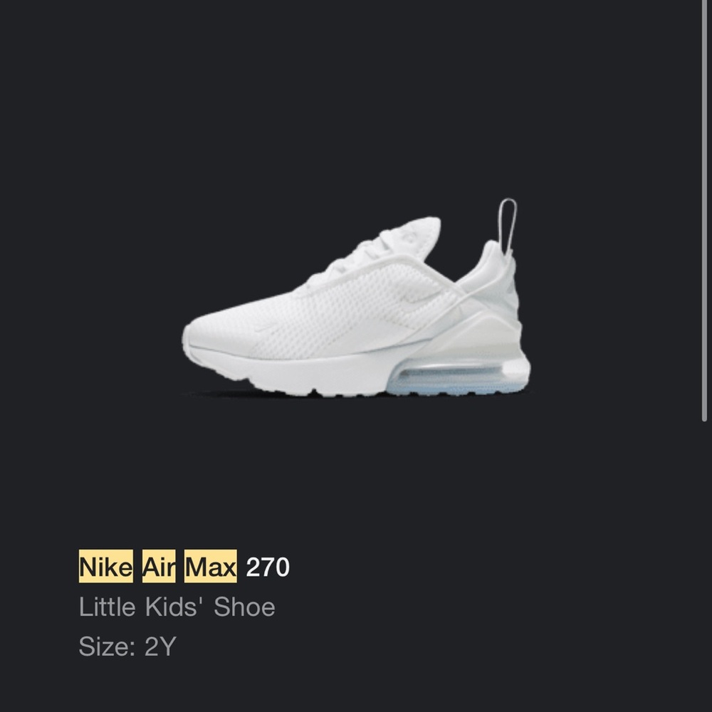 Nike Air Max 270 Kids Sneakers - White